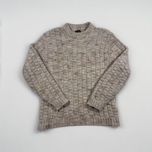 Vintage 1950s Rugby For All Good Sports Wool Blend Chunky Knit Sweater Oatmeal S
